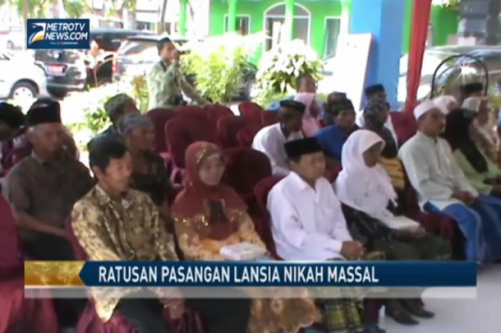 Ratusan Pasangan Lanjut Usia Nikah Massal