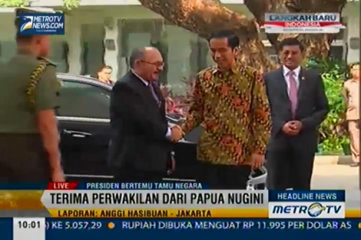 Presiden Jokowi Bertemu PM Papua Nugini
