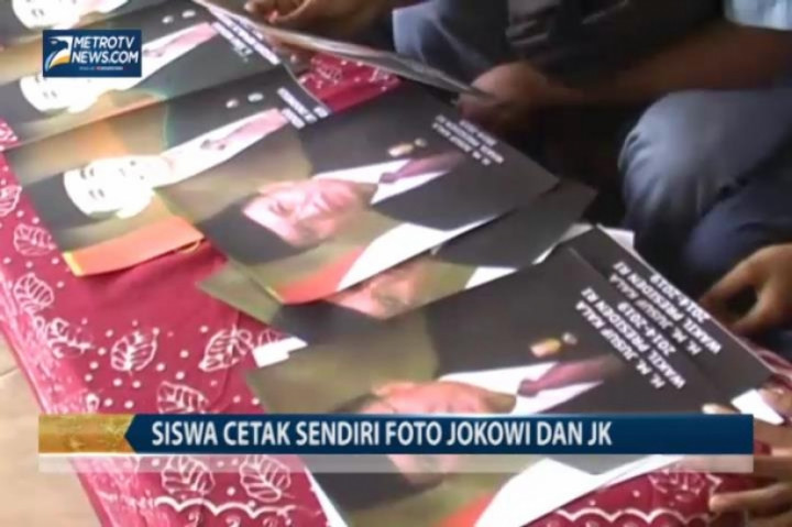 Poster Sulit Didapat, Siswa Cetak Sendiri Foto Jokowi-JK