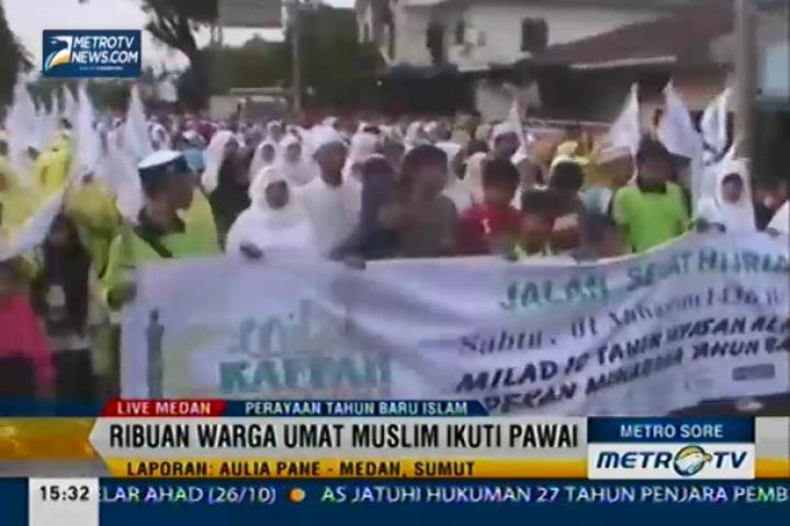 Sambut Tahun Baru Hijriah, Ribuan Warga Binjai Ikuti Pawai