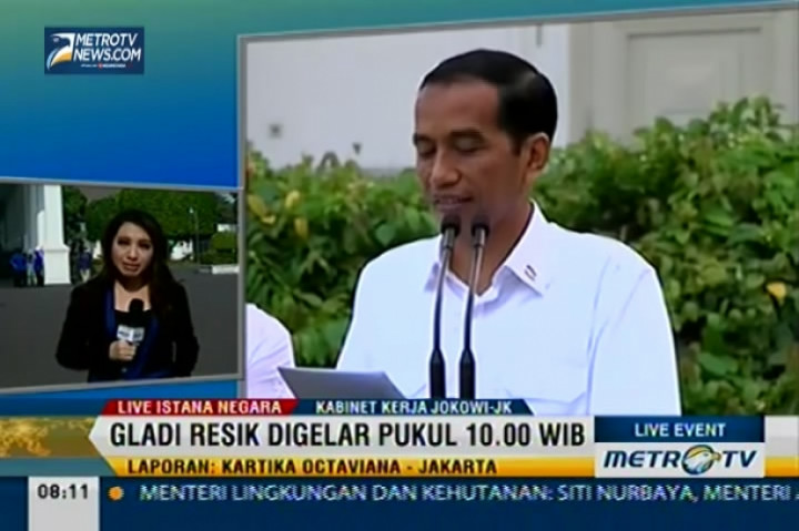 Pelantikan Kabinet Kerja Jokowi-JK Dimulai Pukul 11:45
