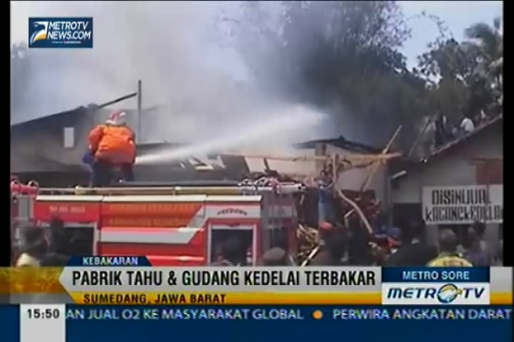 Pabrik Tahu di Sumedang Terbakar