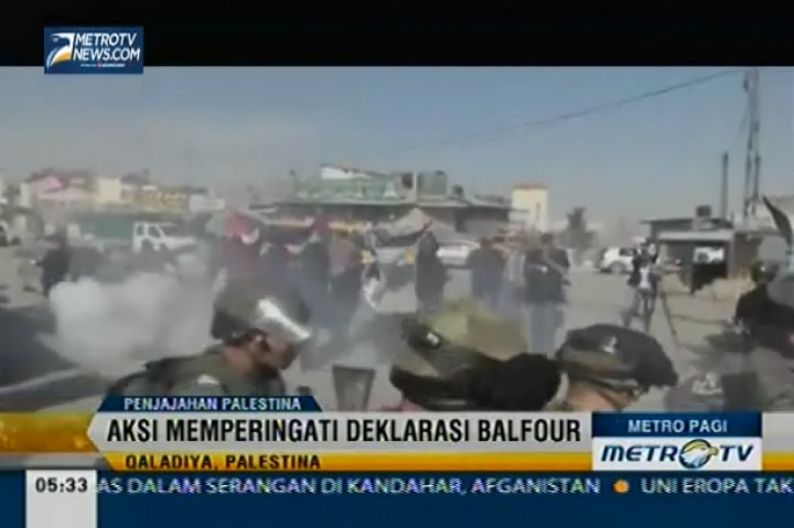 Peringatan Deklarasi Balfour Diwarnai Bentrokan 