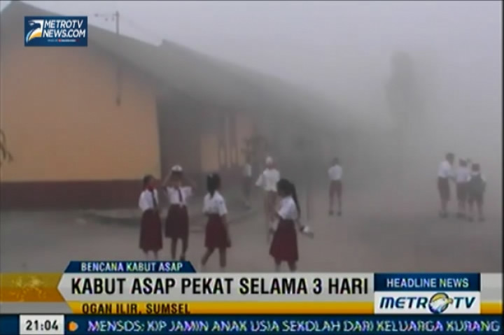 Kabut Asap Pekat Selimuti Kabupaten Ogan Ilir
