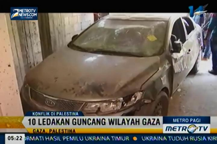 Rangkaian Ledakan Bom Terjadi di Jalur Gaza