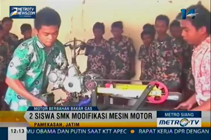 Dua Siswa SMK Modifikasi Mesin Motor
