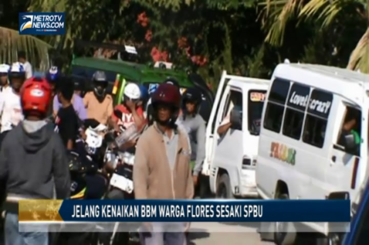 Jelang Kenaikan BBM Warga Flores Sesaki SPBU