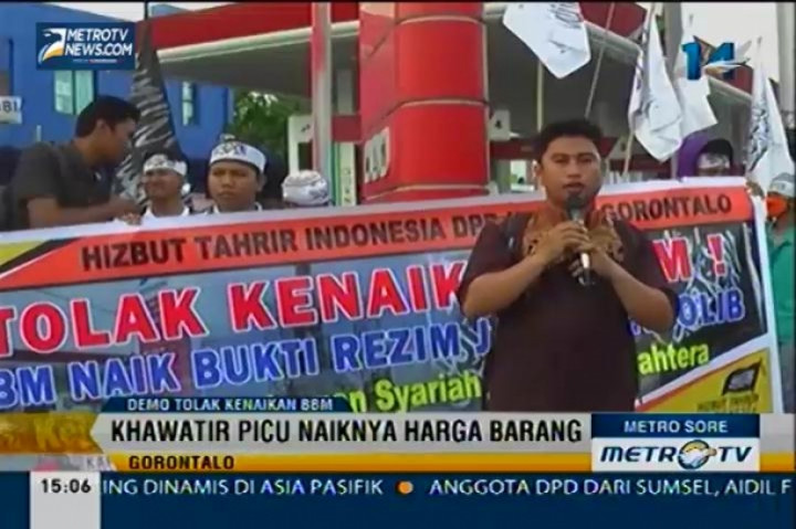 Demo Mahasiswa Tolak Kenaikan BBM di Gorontalo