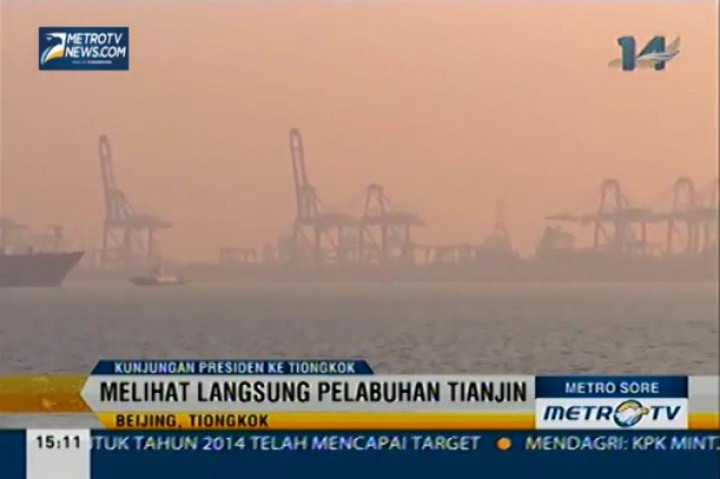 Presiden Jokowi Lihat Langsung Pelabuhan Tianjin