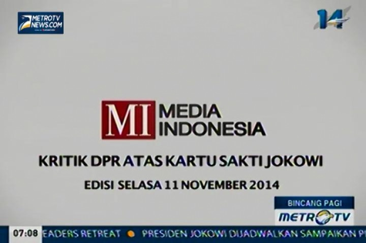 Kritik DPR atas Kartu Sakti Jokowi