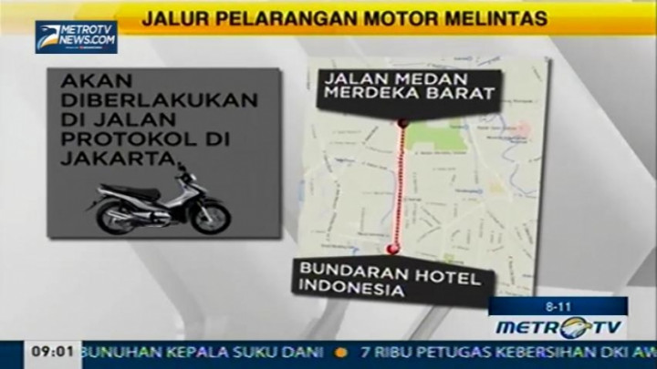 Larangan Motor Melewati HI akan Berlaku Desember