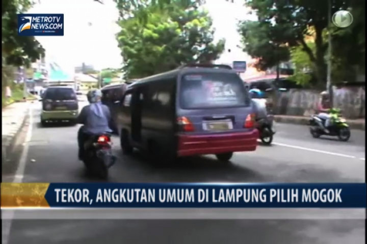 Tekor, Angkutan Umum di Lampung Pilih Mogok  