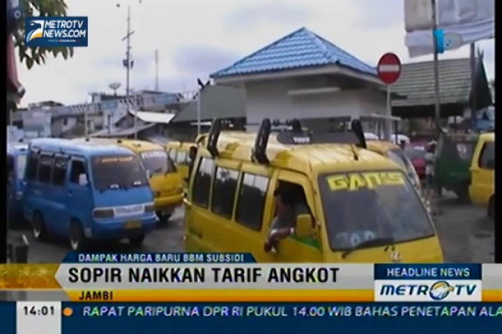 Sopir Angkot di Jambi dan Sukabumi Naikkan Tarif Angkot