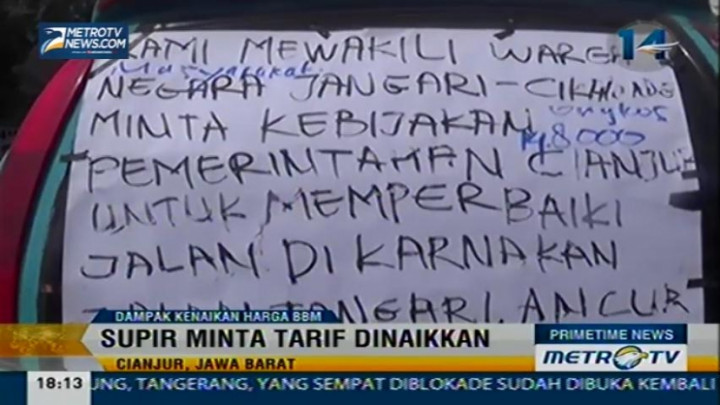 ​Primetime News: Dampak BBM Naik, Sopir Minta Naikkan Tarif 30%