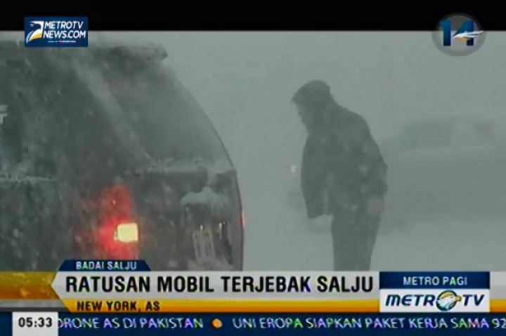 Badai Salju Terjang Wilayah New York-Amerika Serikat