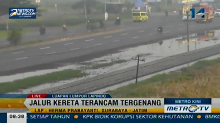 Jalur Kereta Sidoarjo Terancam Banjir