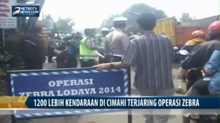 1200 Lebih Kendaraan di Cimahi Terjaring Operasi Zebra 