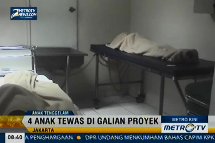4 Anak Tewas Tenggelam di Galian Proyek 