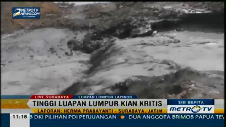 Tinggi Luapan Lumpur Lapindo Kian Kritis