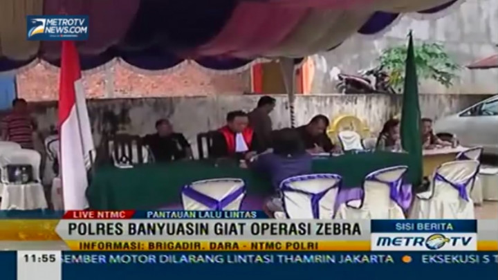 Operasi Zebra di Palembang, Polres Adakan Sidang di Tempat