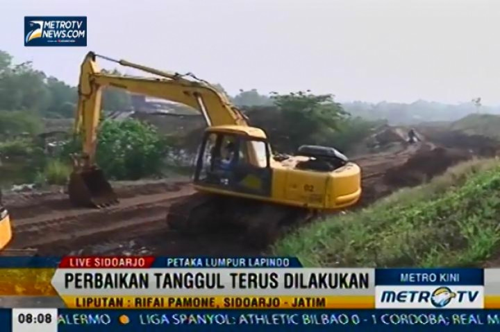 Hingga Hari ini Pengerjaan Tanggul di Areal 73 oleh BPLS Dilanjutkan
