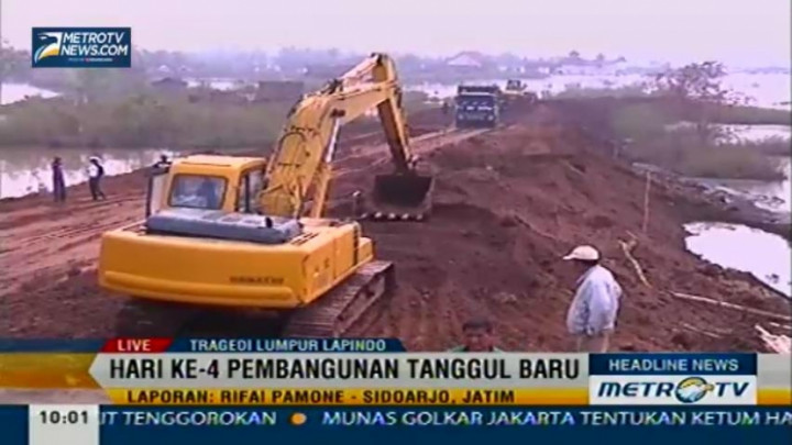 Percepat Pembangunan Tanggul Baru, BPLS Operasionalkan 4 Alat Berat