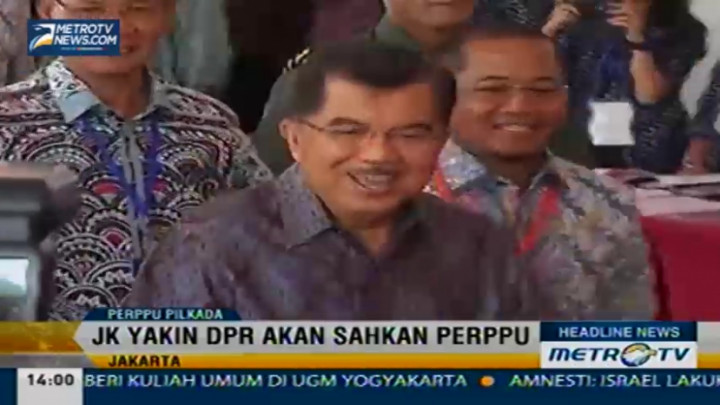 JK Yakin DPR akan Sahkan Perppu Pilkada