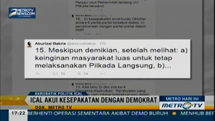 Ical Berbalik Sikap Jadi Dukung Perppu Pilkada