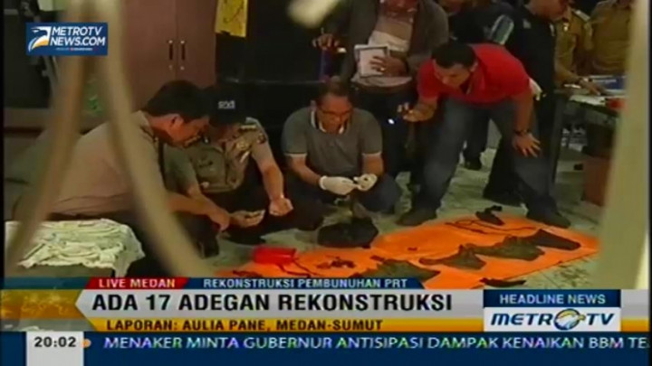 Rekonstruksi Penganiayaan dan Pembunuhan PRT di Medan