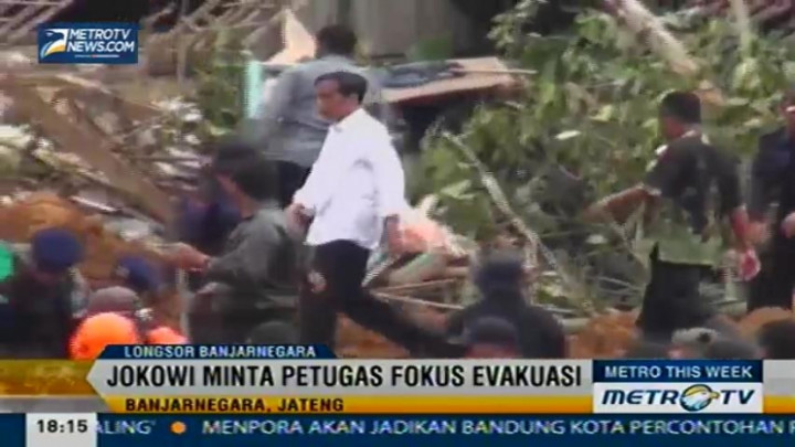 Presiden Jokowi Kunjungi Lokasi Longsor Banjarnegara