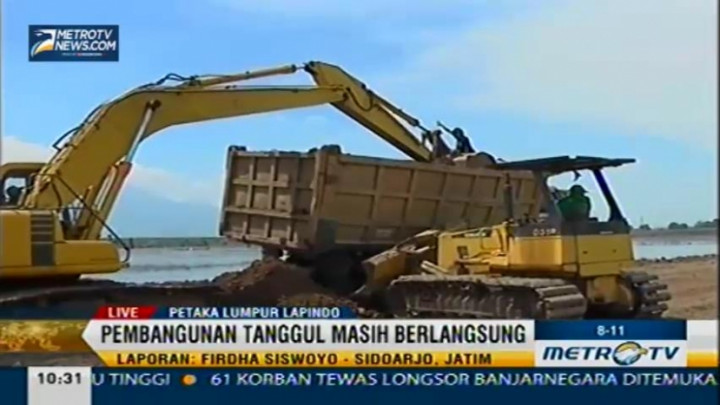 Pembangunan Tanggul Baru Lapindo Diprediksi Selesai Akhir Tahun 2014