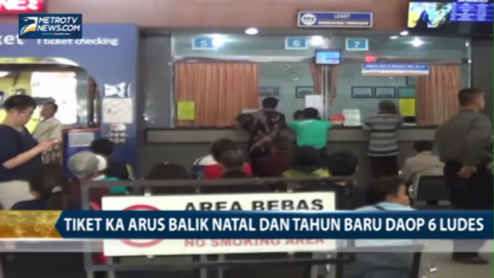 Tiket KA Arus Balik Natal dan Tahun Baru Daop 6 Ludes