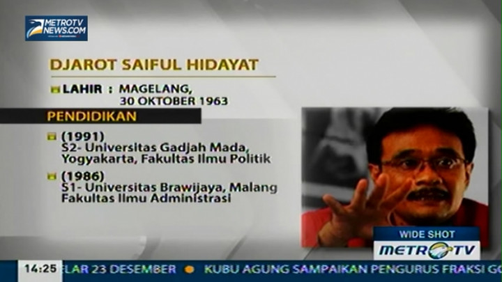 Ini Sosok Djarot, Wagub DKI Jakarta yang Baru