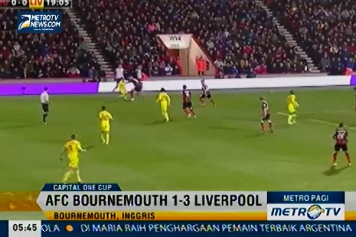 Kalahkan Bournemouth 3-1, Liverpool Lolos ke Semifinal Piala Liga Inggris 
