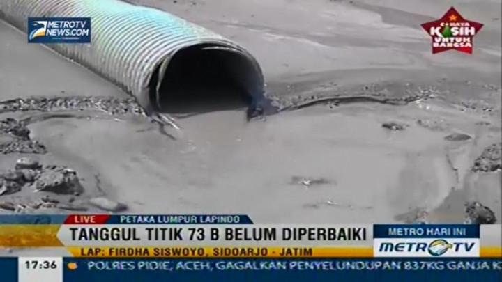 Tanggul Lapindo di Titik 73B Belum Diperbaiki
