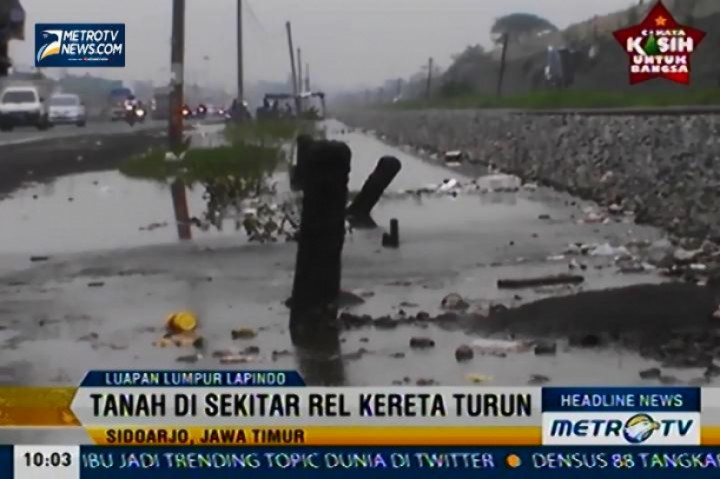 Tanah di Kawasan Porong-Sidoarjo Mengalami Penurunan 2 Hingga 5 cm per Bulan