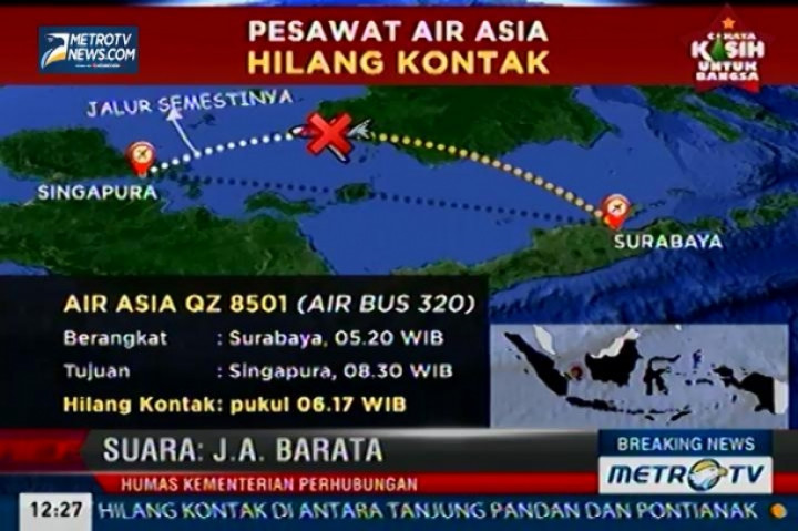 Hingga Saat ini Status Pesawat AirAsia 