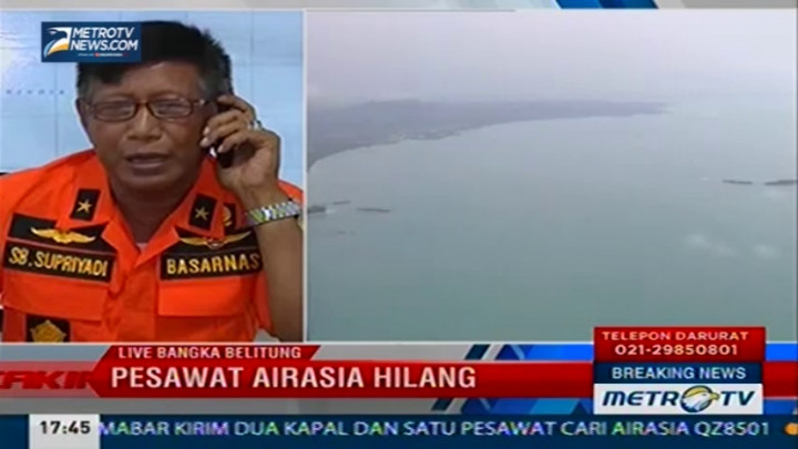 Basarnas Dapat Info Temuan Serpihan & Orang Berenang di Babel