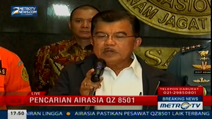 Konferensi Pers Jusuf Kalla Terkait Hilangnya AirAsia QZ8501