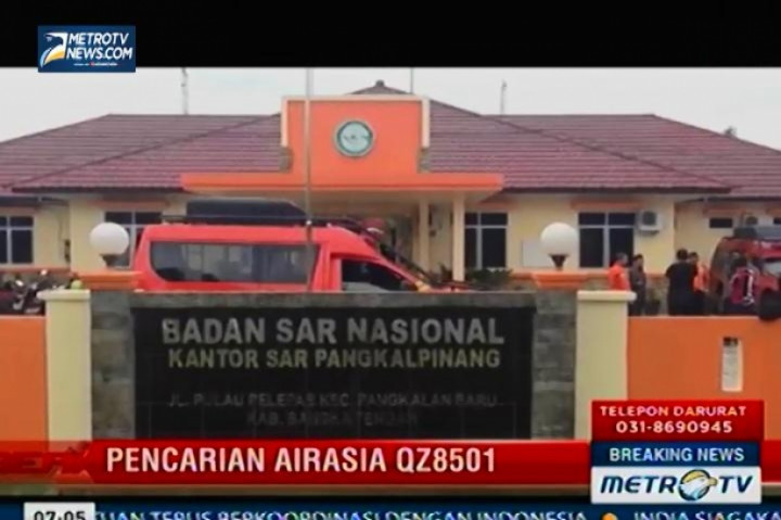 Tim Basarnas Bangka Belitung Bergerak ke Titik Koordinat Pesawat Jatuh