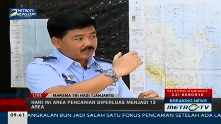Hari ke-3 Pencarian Pesawat AirAsia QZ8501 Diperluas Jadi 13 Area