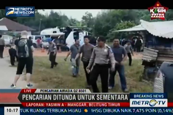 Akibat Cuaca Buruk, Pencarian AirAsia QZ8501 Ditunda 