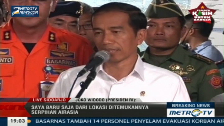 Presiden Jokowi Konpers Evakuasi AirAsia QZ8501  