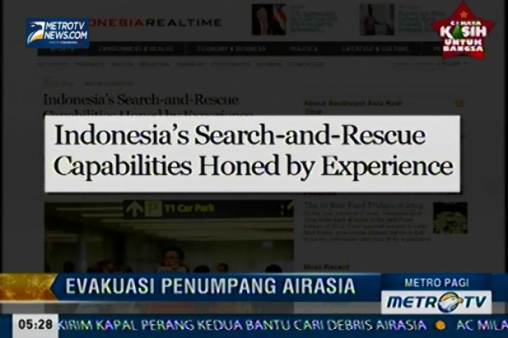 Pujian Berdatangan dari Asing Terkait Ditemukannya Serpihan AirAsia QZ8501