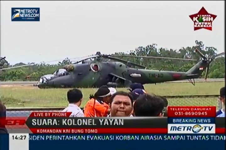 Evakuasi Korban QZ8501 Sementara Dihentikan