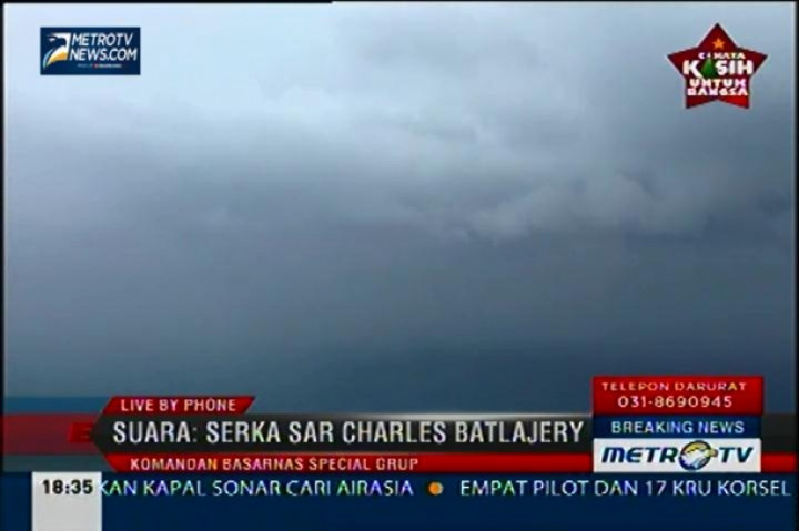 Tim Penyelam belum Beroperasi akibat Cuaca Buruk 