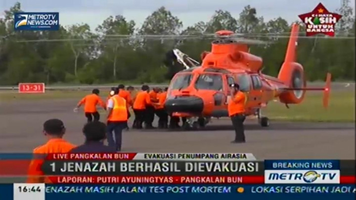 Helikopter Kembali Bawa Satu Jenazah QZ8501
