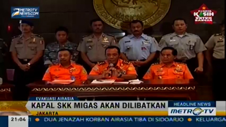 Basarnas: Evakuasi QZ8501 akan Libatkan Kapal Tanker SKK Migas