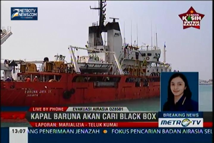 Perjalanan Kapal Baruna Jaya Mencari Kotak Hitam QZ8501