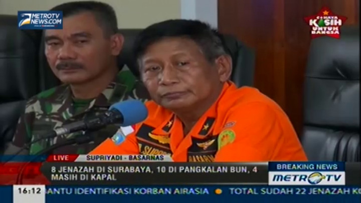 Basarnas Gelar Konpers Mengenai Total Jenazah Sementara yang Telah Ditemukan